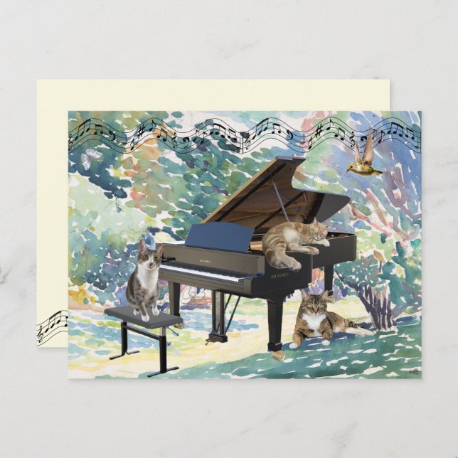The Meowy Musical Postcard (Front/Back)