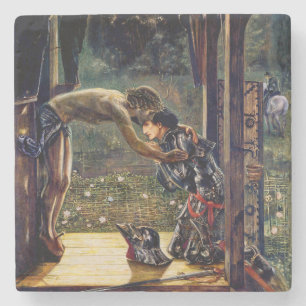 The Merciful Knight by Edward Burne-Jones Stone Coaster