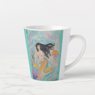The Mermaid and the Dragon Egg Latte Mug
