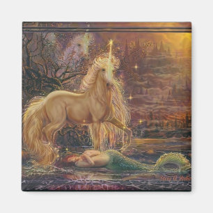 The Mermaid and the Unicorn Magnet