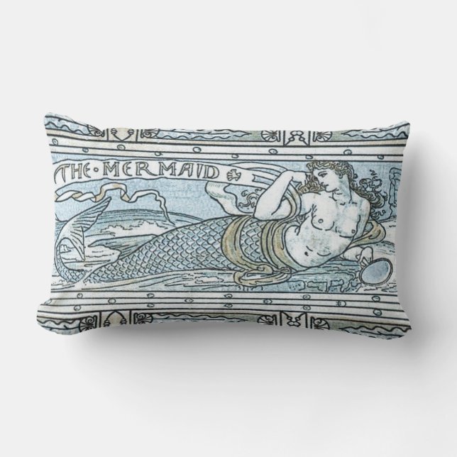 The Mermaid at Sunrise Lumbar Pillow (Front)