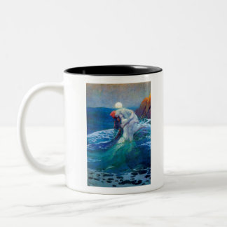 The Mermaid by Howard Pyle Two-Tone Coffee Mug