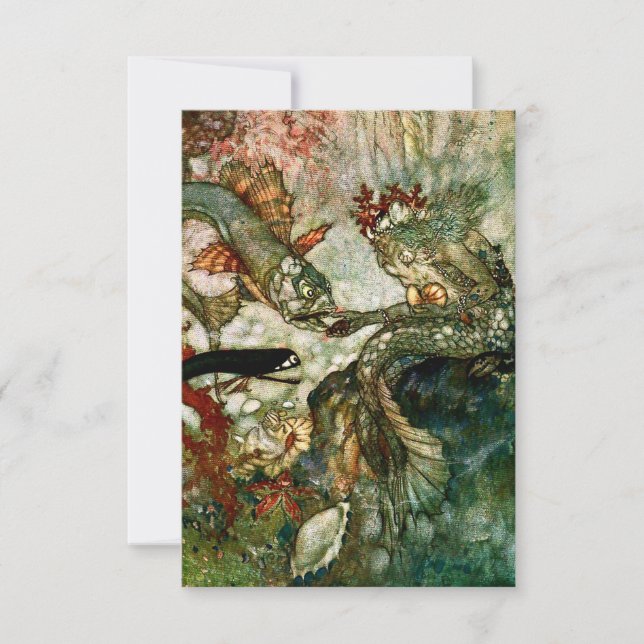 “The Mermaid King” by Edmund Dulac Thank You Card (Front)