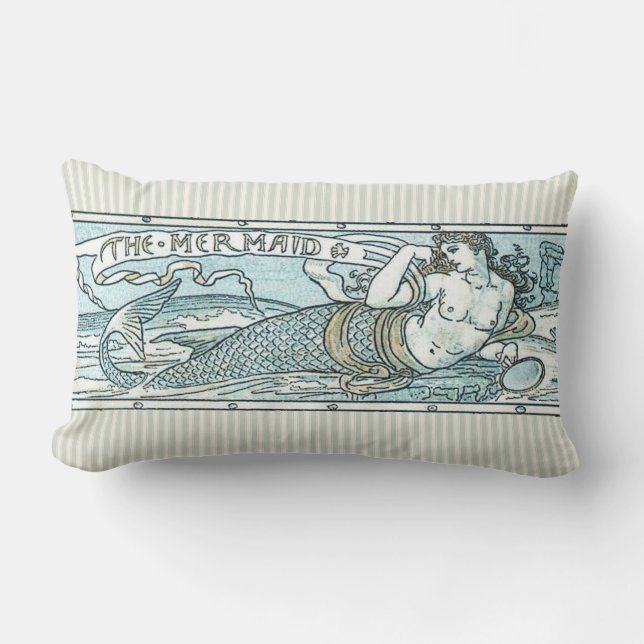 The Mermaid Outdoor Pillow (Front)