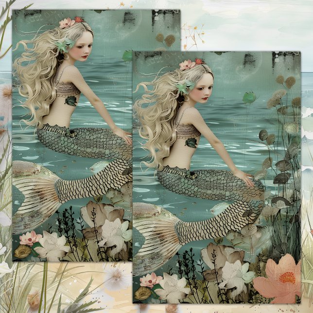 THE MERMAID'S POND DECOUPAGE TISSUE PAPER (THE MERMAID'S POND DECOUPAGE TISSUE PAPER)