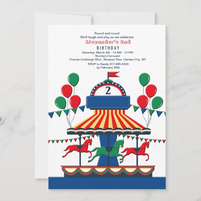 The Merry-Go Round #2 Invitation (Front)