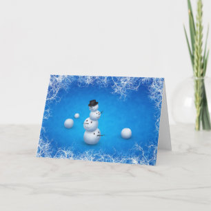The Merry Snowman Holiday Card