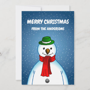 The Merry Snowman Holiday Card