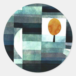 The Messenger of Autumn by Paul Klee Classic Round Sticker