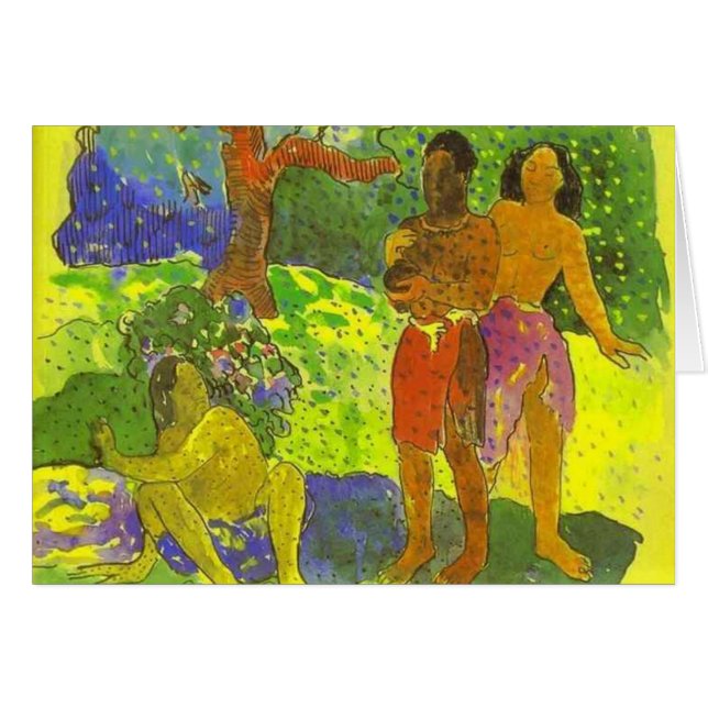 'The Messengers of Oro' - Paul Gauguin Card (Front Horizontal)