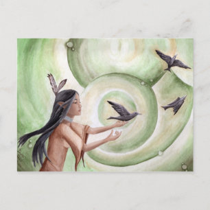 The Messengers Postcard Native American Postcard