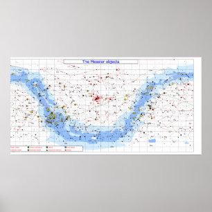 The Messier Objects Celestial Body Star Chart