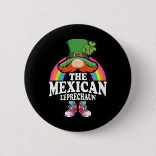 The Mexican Leprechaun St Patricks Day Costume 6 Cm Round Badge