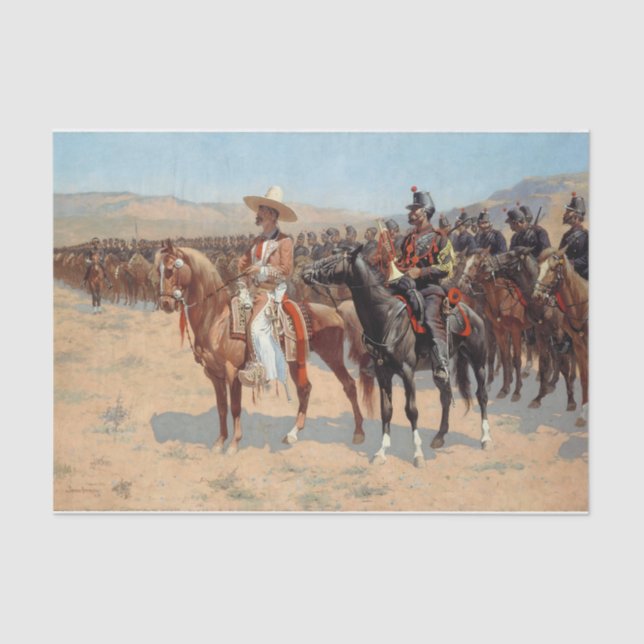 The Mexican Major by Frederic Remington  Tissue Paper (Front)