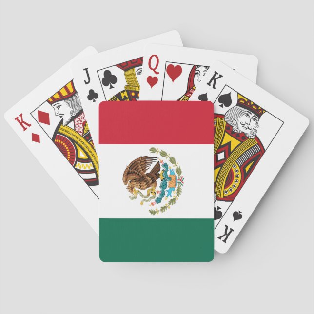 The Mexican national flag - Authentic high quality Playing Cards (Back)
