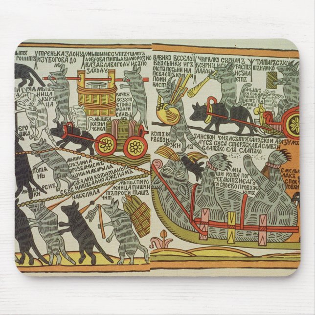 The Mice Bury the Cat, Russian, late 18th century Mouse Mat (Front)