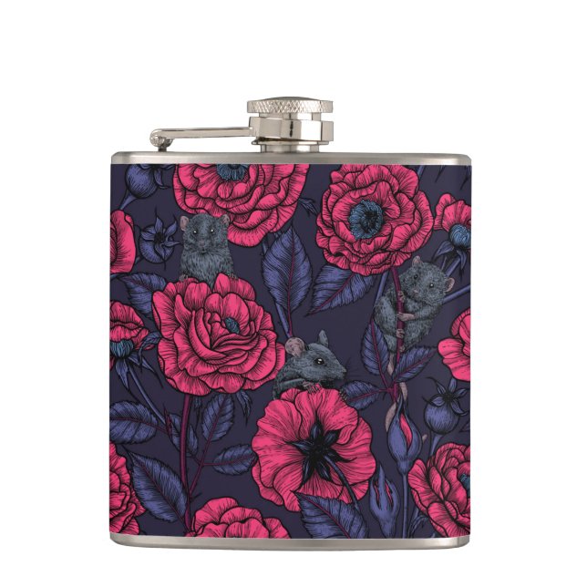 The mice party hip flask (Front)