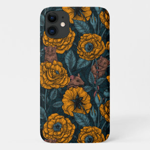 The mice party in orange and blue iPhone 11 case