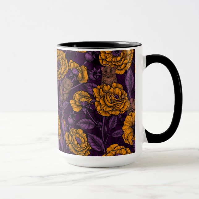 The mice party in orange and violet mug (Right)