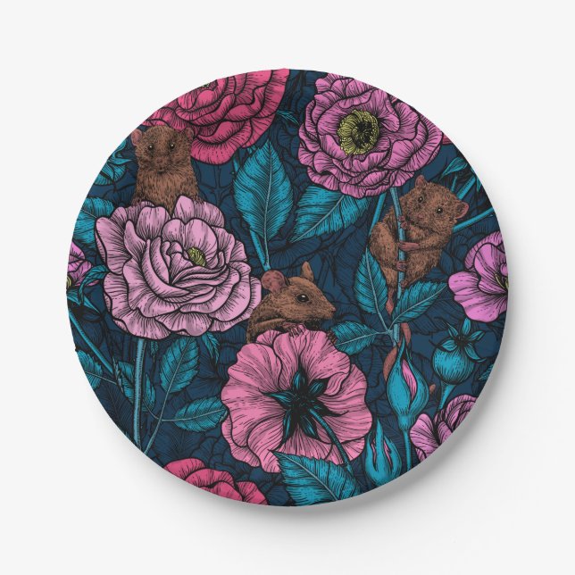 The mice party paper plate (Front)