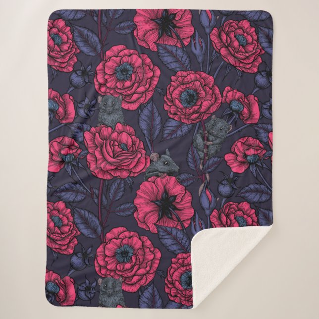 The mice party sherpa blanket (Front)