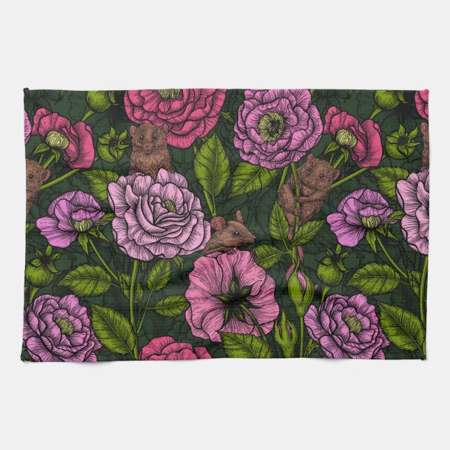 The mice party tea towel (Horizontal)