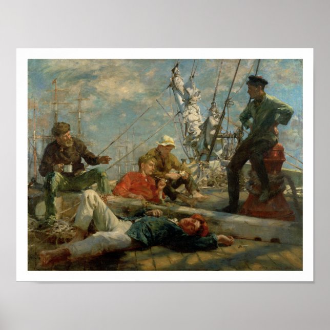 The Midday Rest (Sailors Yarning), 1906 (oil on ca Poster (Front)