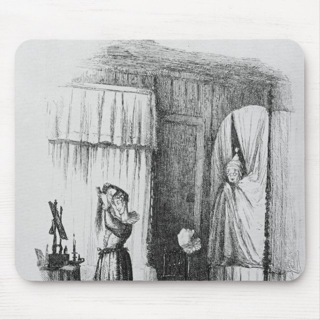 The Middle-Aged Lady in the Double-Bedded Room Mouse Mat (Front)