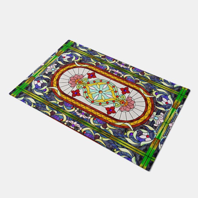 The Middle East Art Nouveau Stained Glass Window Doormat (Angled)
