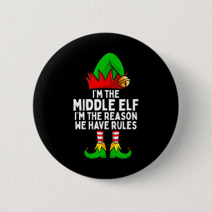 The Middle Elf Matching Family Christmas 6 Cm Round Badge