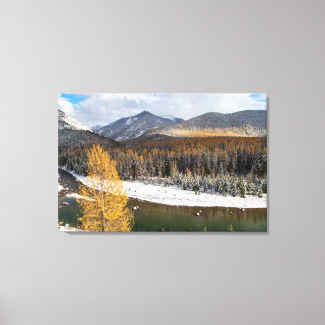 The Middle Fork Of The Flathead River Canvas Print (Front)