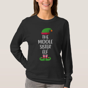 The Middle Sister Elf Christmas Family Matching Gr T-Shirt