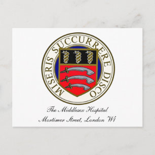The Middlesex Hospital Logo Postcard