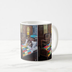 The Midnight Broadcast Painting by Alfred Fox Coffee Mug