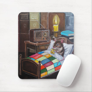 The Midnight Broadcast Painting by Alfred Fox Mouse Mat