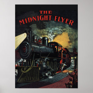 The Midnight Flyer Train Poster/Print Poster