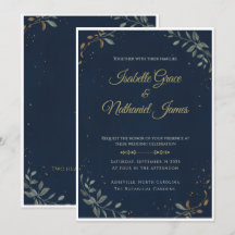 The Midnight Gala Luxury Navy Wedding Invitation 