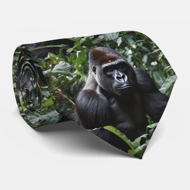 The Midnight Gorilla King: Monarch of the Forest Tie (Rolled)