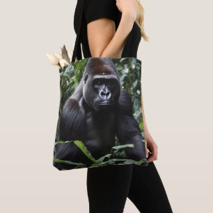 The Midnight Gorilla King: Monarch of the Forest Tote Bag