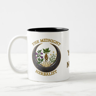 The Midnight Herbalist Botanical Crescent Moon Two-Tone Coffee Mug