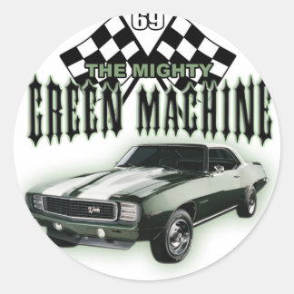 The Mighty Green Machine Classic Round Sticker