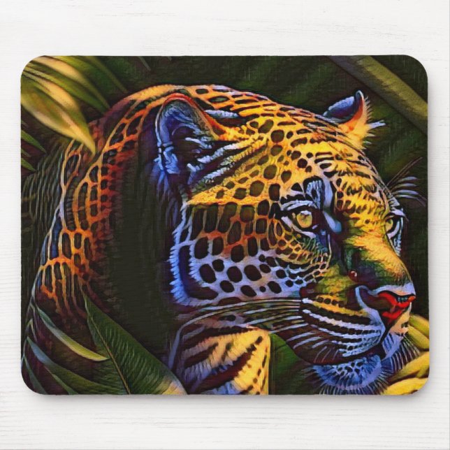 The Mighty Jaguar A Jungle Predator Mouse Mat (Front)