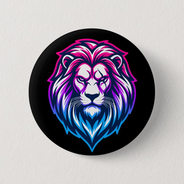 The Mighty Lion - Androgynous Edition 6 Cm Round Badge (Front)