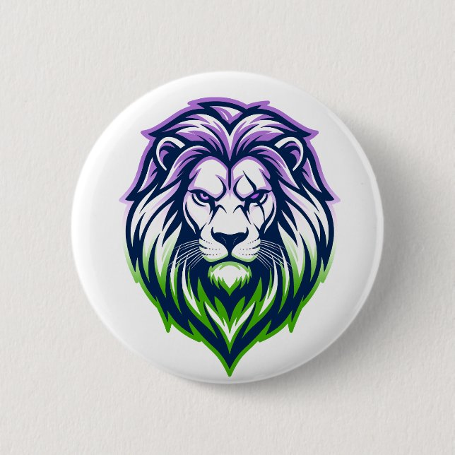 The Mighty Lion - Genderqueer Edition 6 Cm Round Badge (Front)
