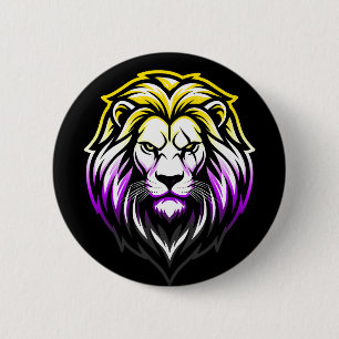 The Mighty Lion - Non-Binary 'Tactical-Strike' 6 Cm Round Badge