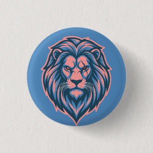 The Mighty Lion - 'Retro-Warfare' Legacy 3 Cm Round Badge