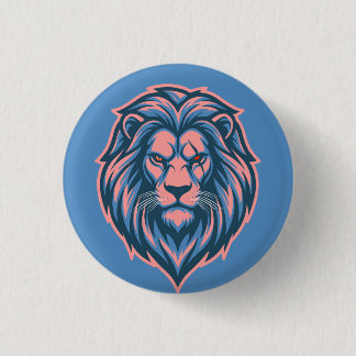 The Mighty Lion - 'Retro-Warfare' Legacy 3 Cm Round Badge