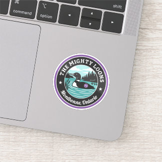 The Mighty Loons Purple Sticker