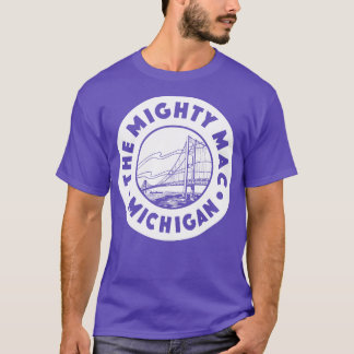 The Mighty Mac Michigan Circle White T-Shirt