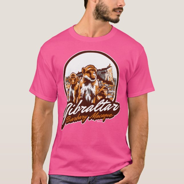 The Mighty Macaques Of Gilbraltar T-Shirt (Front)